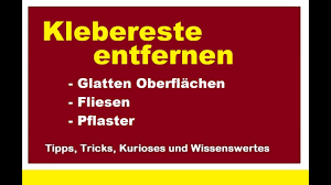 Den erwärmten klebstoff können sie dann mit einem. Klebereste Entfernen Fliesen Glas Glatte Oberflachen Pflaster Etiketten Aufkleber Kleberuckstande Youtube