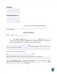free quit claim deed form printable pdf template