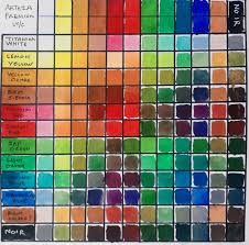 arteza watercolours color chart wetcanvas