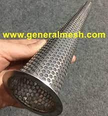 Top Hat Conical Strainer Filters Perforated Mesh Oil Filter