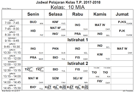 Contoh jadwal bahasa inggris untuk sekolah menengah ilmu sosial. Jadwal Pelajaran Sma T P 2017 2018 Tunjukkan Potensi Terbaikmu