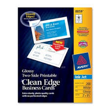 Personalize and print professional business cards right from your desktop. Avery Clean Edge Inkjet Business Card Ave8859 Shoplet Com