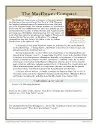 Thanksgiving Worksheet The Mayflower Compact Social Studies Worksheets Thanksgiving Worksheets World History Teaching