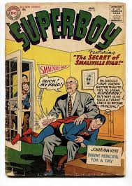 Superboy #55 1957-DC-spanking cover-Pa Kent-g | Comic Books - Silver Age,  DC Comics, Superboy, Superhero / HipComic