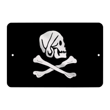 Pirate Henry Avery's Jolly Roger Flag Metal Sign