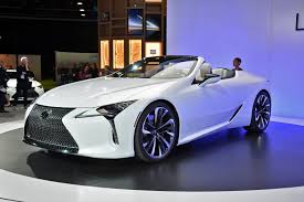The lexus lc has worked wonders for the japanese brand, its design boosting the wider image of unlike the coupé, which is available as a v8 petrol and a v6 hybrid, the convertible comes as a. Lexus Lc Convertible Concept Debuts Ahead Of 2019 Detroit Auto Show Digital Trends