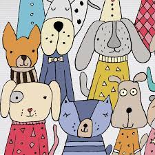 Simply send in your favorite picture and an artist will masterfully paint your four legged friend on canvas so that you can proudly display it in your home. Colourful Funny Dog Faces And Pet Portraits Canvas Prints Paintnest