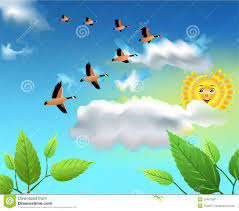 Polish your personal project or design with these flying bird transparent png images, make it even more personalized and more attractive. Migrating Birds Flying On The Sky Illustration 32487358 Megapixl