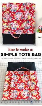 Learn How To Make A Bag A Simple Tote Bag Pattern Tote Bag Pattern Sewing Projects For Beginners Easy Sewing