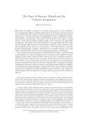 Pdf The Giant Of Bremen Roland And The Colossus Imagination