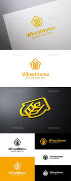 Wheat Home Logo House And Grain Symbol Ad Logo Sponsored Home Wheat Symbol Home Logo Logo Design Template Business Logo Design