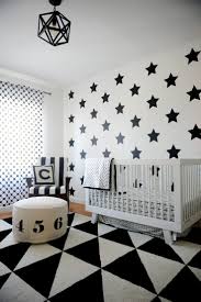 Black And White Childrens Room Black And White And Cool All Over In 2020 White Kids Room Kid Room Decor Monochrome Kids Room