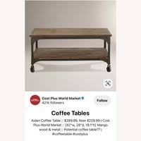 Old world vintage style decorations. World Market Aiden Coffee Table Industrial Look Aptdeco