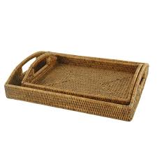 Artifacts rattan rectangular vanity tray. Rect Trays Set Home Yacht Linen And Interiors