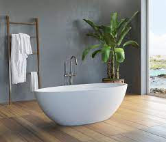 Soaker freestanding bathtub with center drain in white. 66 Freestanding Tub Model Bw 04 Xl Badeloft Usa