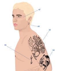 While some love justin bieber's brand new face tattoo, selena gomez is so over it. Full Guide To Justin Biebers Tattoos Meaning Birthday