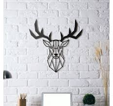Decoration Metal Tete Cerfs Decoration Murale Metal Tete De Cerf Deco Tete De Cerf Origami