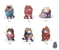 watercolor illustrations with personality by iraville cat illustration cat character cat drawing