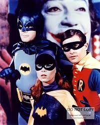 Adam West, Burt Ward and Yvonne Craig (Batgirl) in the ABC TV Series  "Batman"