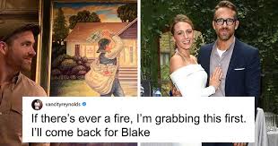 Ryan reynolds poses with wife blake lively, their daughter james, left, and their youngest daughter during his hollywood walk of fame ceremony on thursday, dec. Ryan Reynolds Trolls Wife Blake Lively After She Gives Him This Amazing Present Bored Panda