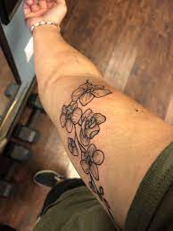 Floral Tattoo Men Flower Tattoo Stripe Tattoo Tattoos