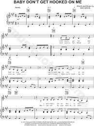 Mac Davis Baby Don T Get Hooked On Me Sheet Music In A Major Transposable Download Print Sku Mn0098411