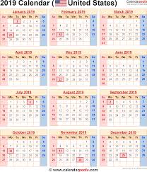 Year 2019 Calendar Usa In 2020 Holiday Calendar Printable Calendar Template Monthly Calendar Printable