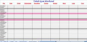 Workout Sheet Workout Sheets Template