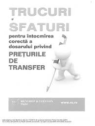 Analiza economica in vederea determinarii marjelor aplicabile in tranzactiile cu persoane afiliate, in conformitate cu principiul pietei libere Trucuri Dosar Preturi De Transfer