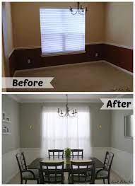 Layered rugs beneath the table help delineate the dining area, while pastel walls make the room feel more expansive and inviting. Dining Room Makeover Before After Grace And Good Eats