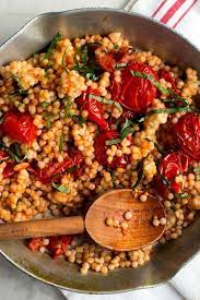 Pearl Couscous With Sauteed Cherry Tomatoes Recipe Recipe Couscous Recipes Nyt Cooking Recipes