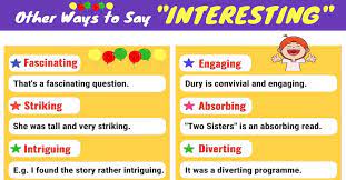Another Word For Interesting List Of 200 Synonyms For Interesting 7esl