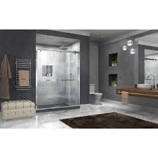 Dreamline Cavalier 56 In To 60 In X 77 375 In Frameless Bypass Shower Door In Polished Stainless Steel Shdr 1560760 08 En 2020 Cabine De Douche Salle De Bain Maison