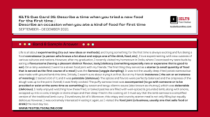 Tiny water plants, water fleas, diving beetle, small fish, perch, heron. Sample Answer For Ielts Speaking Part 2 Part 3 You Tried A New Food
