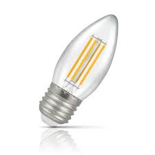 *6 pk ge led vintage style warm candle light dimmable bulb amber candelabra base. Crompton Led Candle 6 5w E27 2700k 60w Eqv Simplyled