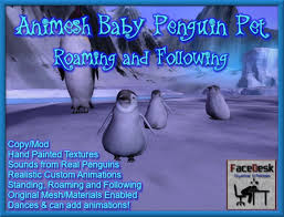 How to draw a baby penguin step by step anime animals anime draw. Second Life Marketplace Facedesk Animesh Baby Penguin Roaming Follow Pet