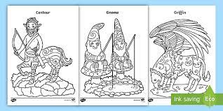 The word harpy is considered to be derived from the greek word harpyia meaning the one that steals. Ks1 Colouring Pictures Of Mythical Creatures Teacher Made