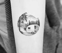 The camp landscape tattoo on shoulder by kyle cotterman is one of these tattoo design probably created according to the real photography. Camp Life Tattoo By Amanda Piejak Post 17410