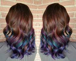 Mimi On Twitter Oil Slick Hair Hair Styles Underlights Hair