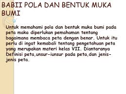 Babii Pola Dan Bentuk Muka Bumi Ppt Download