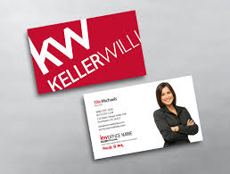 This Simple And Clean Keller Williams Business Card Layout Features A Large Kw Logo On Red W Keller Williams Business Cards Business Cards Layout Card Template