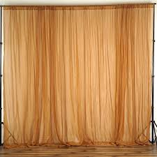 Maybe you would like to learn more about one of these? Pack Of 2 5ftx10ft Gold Fire Retardant Sheer Organza Premium Curtain Panel Backdrops With Rod Pockets Tableclothsfactory