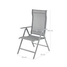 Sie finden ebenso eine abdeckung für gartenmöbel. Songmics Gartenstuhl Klappstuhl Outdoor Stuhl Mit Robustem Aluminiumgestell Ruckenlehne 8 Stufig Verstellbar Bis 150 Kg Belastbar Grau Gcb02gy