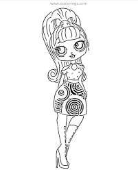 ⭐ free printable lol omg coloring book. Lol Omg Dolls Coloring Pages Retro Style Xcolorings Com