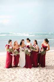 Considering Red As A Wedding Color Look No Further Hawaii Bridesmaid Dresses Beach Wedding Bridesmaid Dresses Bridesmaid