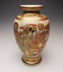 Japanese Satsuma Vase By Seizan Meiji Period Kannon And Sages Ebay Satsuma Vase Satsuma Japanese Porcelain