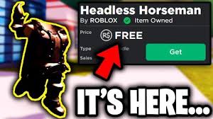 Get The Headless Horseman For Free Roblox Headless Head Headless Horseman Roblox Horseman