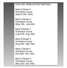 Nysc update 2021 batch b. Nysc False 2021 Mobilization Time Table In Circulation