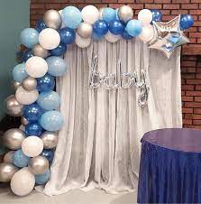 Balloon Garland Kit Blue White X Silver 16ft Long 100pcs Balloons Pack For Boy Baby Shower Birthday Party Baby Shower Balloon Arch Baby Shower Balloons Boy Baby Shower Decor