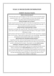 Http Bridgewaterhigh Org Wp Content Uploads 2016 11 Year 11 Mock Exams Information Pdf